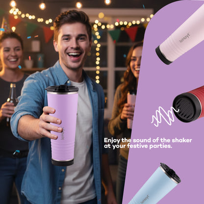 leHoyt HornPro X2 | 3-in-1 Cheering Cup with Built-In Horn & Cowbell | Insulated Stainless Steel Tumbler | BPA-Free | Fan Gift