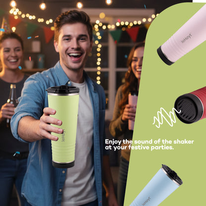 leHoyt HornPro X2 | 3-in-1 Cheering Cup with Built-In Horn & Cowbell | Insulated Stainless Steel Tumbler | BPA-Free | Fan Gift