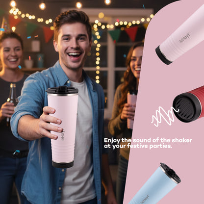 leHoyt HornPro X2 | 3-in-1 Cheering Cup with Built-In Horn & Cowbell | Insulated Stainless Steel Tumbler | BPA-Free | Fan Gift