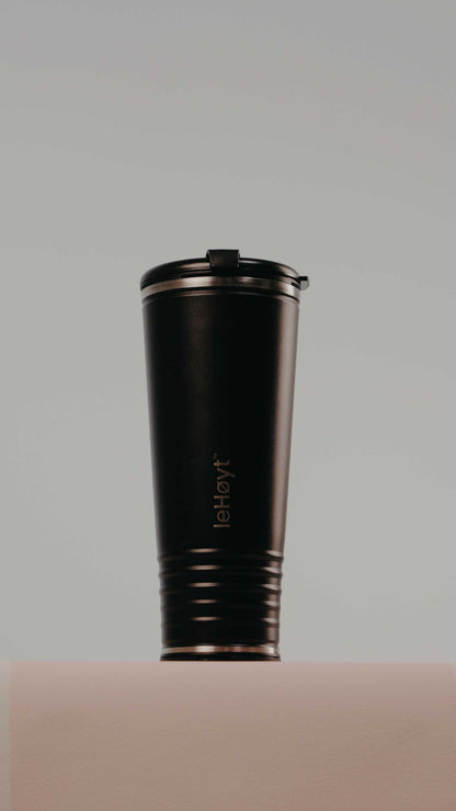 leHoyt HornPro X2 | 3-in-1 Cheering Cup with Built-In Horn & Cowbell | Insulated Stainless Steel Tumbler | BPA-Free | Fan Gift