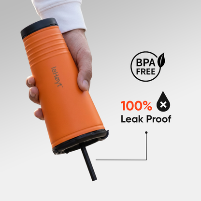 leHoyt HornPro X2 | 3-in-1 Cheering Cup with Built-In Horn & Cowbell | Insulated Stainless Steel Tumbler | BPA-Free | Fan Gift